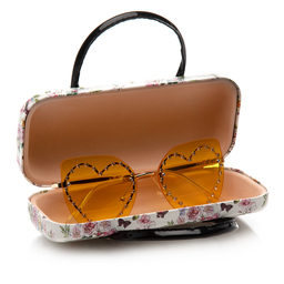 Monnalisa-Желтые солнцезащитные очки сердечком | Childrensalon Outlet