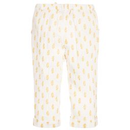Moon et Miel-Baby Girls Ivory & Gold Trousers | Childrensalon Outlet
