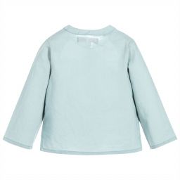 Moon et Miel-Baby Girls Teal Blue Shirt | Childrensalon Outlet
