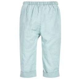 Moon et Miel-Baby Girls Teal Blue Trousers | Childrensalon Outlet