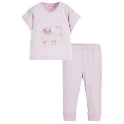 Moon et Miel-Lilac Purple Baby Trousers Set | Childrensalon Outlet