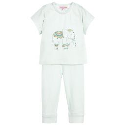 Moon et Miel-Pale Green Baby Trousers Set | Childrensalon Outlet