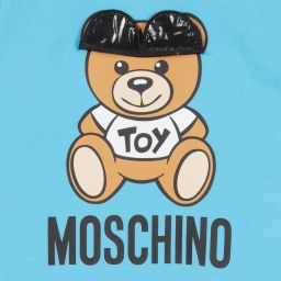 موسكينو Baby-أوفرول رومبر قطن جيرسي لون أزرق للأطفال | Childrensalon Outlet