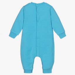 موسكينو Baby-أوفرول رومبر قطن جيرسي لون أزرق للأطفال | Childrensalon Outlet