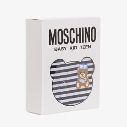 Moschino Малыши-Песочник в синюю полоску с медвежонком | Childrensalon Outlet