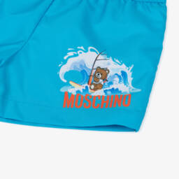 Moschino-Baby Boys Blue Surf Bear Swim Shorts | Childrensalon Outlet
