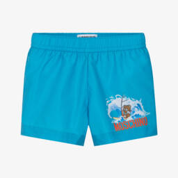 Moschino-Baby Boys Blue Surf Bear Swim Shorts | Childrensalon Outlet