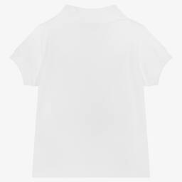 موسكينو Baby-توب بولو أطفال ولادي قطن بيكيه لون أبيض | Childrensalon Outlet