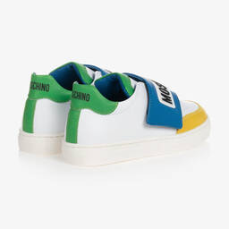 Moschino Baby-Baby Boys White Leather Colourblock Trainers | Childrensalon Outlet