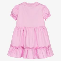 Moschino Baby-Baby Girls Pink Cotton Dress | Childrensalon Outlet
