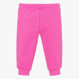 Moschino Baby-Baby Girls Pink Cotton Logo Joggers | Childrensalon Outlet