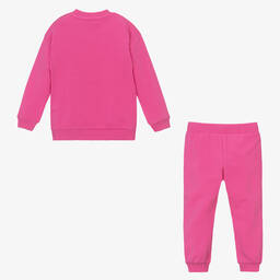 Moschino Малыши-Baby Girls Pink Cotton Logo Tracksuit | Childrensalon Outlet