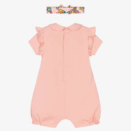 Moschino Baby-Baby Girls Pink Teddy Bear Shortie Set | Childrensalon Outlet