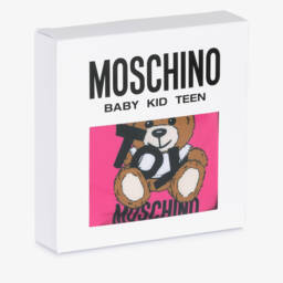 Moschino-Baby Girls Pink Teddy Bear Swimsuit | Childrensalon Outlet