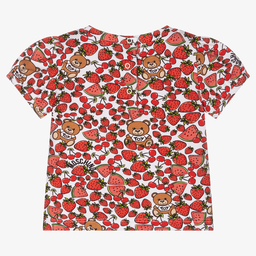 Moschino Baby-Baby Girls Red Fruit T-Shirt | Childrensalon Outlet