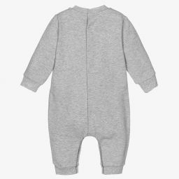 موسكينو Baby-أوفرول رومبر قطن جيرسي لون رمادي للأطفال | Childrensalon Outlet