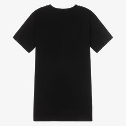 Moschino Kid-Teen-Black Cotton Jersey Dress | Childrensalon Outlet