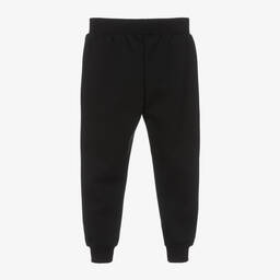 Moschino Kid-Teen-Black Cotton Logo Joggers | Childrensalon Outlet