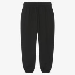 Moschino Kid-Teen-Black Cotton Montage Teddy Joggers | Childrensalon Outlet