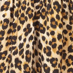 موسكينو Kid-Teen-فستان مزيج صوف محبوك وقطن لون أسود بطبعة فهد | Childrensalon Outlet