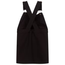 Moschino Кид-Тин-Black Pinafore Jersey Dress | Childrensalon Outlet