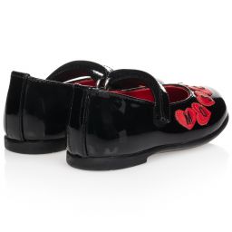 Moschino Кид-Тин-Черно-красные туфли с логотипом | Childrensalon Outlet