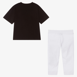 Moschino Kid-Teen-Black Strawberry Leggings Set | Childrensalon Outlet