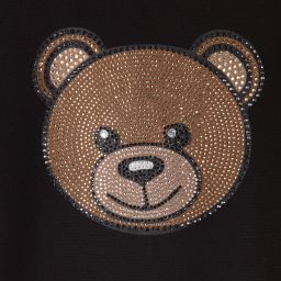 Moschino Baby-Black Zip-Up Logo Hoodie | Childrensalon Outlet