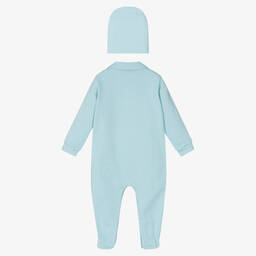 Moschino Baby-Blue Cotton Babygrow Set | Childrensalon Outlet