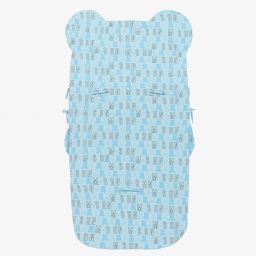 Moschino Baby-Blue Cotton Logo Nest (55cm) | Childrensalon Outlet