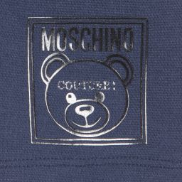 Moschino Малыши-Blue Cotton Piqué Shorts | Childrensalon Outlet