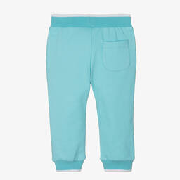 Moschino Baby-Blue Cotton Piqué Teddy Bear Joggers | Childrensalon Outlet