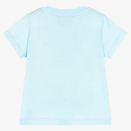 Moschino Baby-Blue Cotton Rainbow T-Shirt | Childrensalon Outlet
