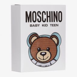 Moschino Малыши-Голубой хлопковый комбинезон с медвежонком для малышей | Childrensalon Outlet