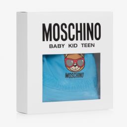 Moschino Baby-Blue Teddy Bear Bucket Hat | Childrensalon Outlet