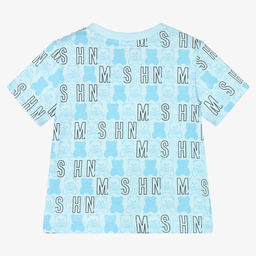 Moschino Малыши-Голубая футболка с медвежонком | Childrensalon Outlet