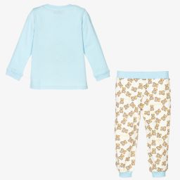 Moschino Малыши-Голубой топ c мишкой и штанишками | Childrensalon Outlet