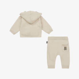 Moschino Baby-Boys Beige Knitted Trousers Set | Childrensalon Outlet