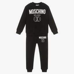 موسكينو Kid-Teen-بدلة رياضية قطن لون أسود للأولاد | Childrensalon Outlet