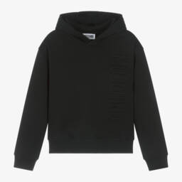 موسكينو Kid-Teen-هودي قطن لون أسود | Childrensalon Outlet