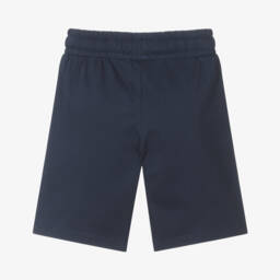 Moschino-Boys Blue Bear Emblem Cotton Shorts | Childrensalon Outlet