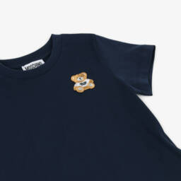 Moschino-Boys Blue Bear Emblem Shirt | Childrensalon Outlet