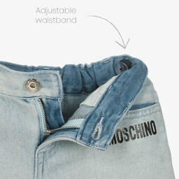 Moschino Кид-Тин-Boys Blue Denim Shorts | Childrensalon Outlet