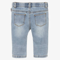 Moschino-Boys Blue Teddy Denim Trousers | Childrensalon Outlet