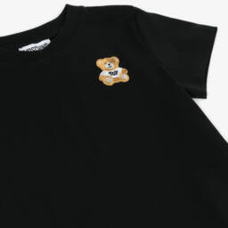 Moschino-Boys Charcoal Bear Logo Tee | Childrensalon Outlet