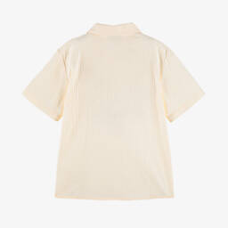 Moschino-Boys Classic Beige Patterned Shirt | Childrensalon Outlet