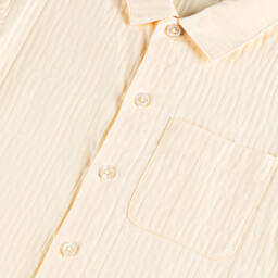 Moschino-Boys Classic Beige Patterned Shirt | Childrensalon Outlet