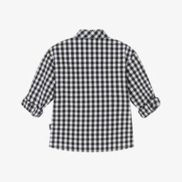 Moschino-قميص كلاسيكي بنقشة المربعات السوداء للأولاد | Childrensalon Outlet