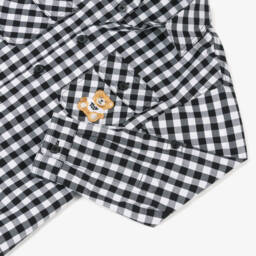 Moschino-قميص كلاسيكي بنقشة المربعات السوداء للأولاد | Childrensalon Outlet