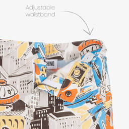 Moschino Kid-Teen-Boys Cotton City Print Shorts | Childrensalon Outlet